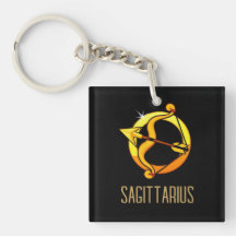 Braunes und goldenes Sagittarius-Zodiakzeichen sch
