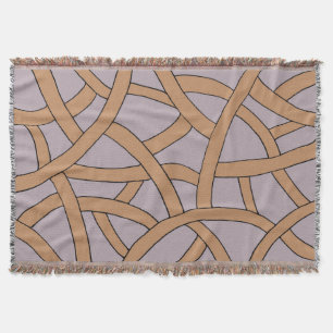 Braunes und Lila Fantasy-Muster Decke