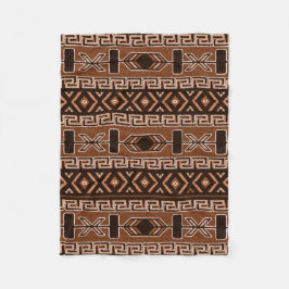 braunes und schwarzes Aztekenmuster Fleecedecke