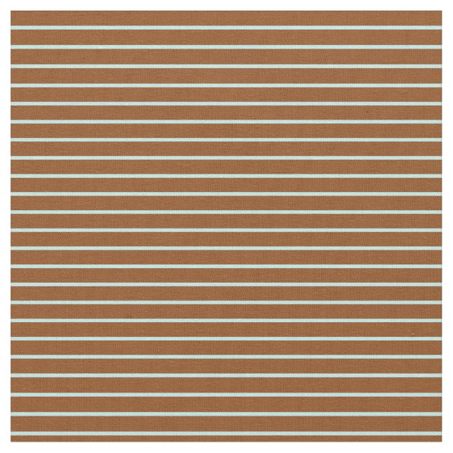 Braunes und türkisfarbenes Streifenmuster Stoff (Nahaufnahme)