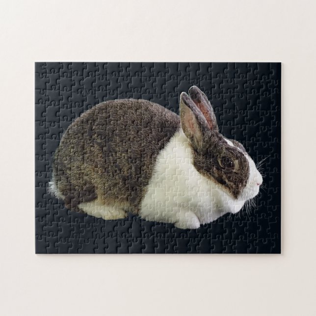 Braunes und weißes holländisches Rabbit Puzzle (Horizontal)