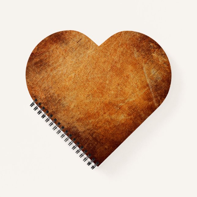Braunes, Vintag schattiges Leder Notizbuch (Vorderseite)