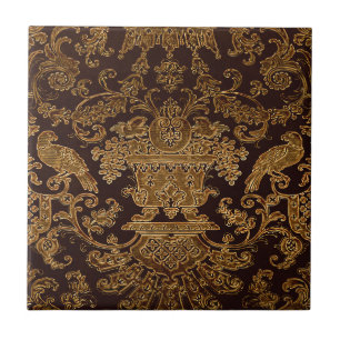 Braunes Vintage-Design Fliese