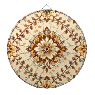 Braunes vintage shabby Muster Dartscheibe