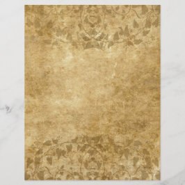 Braunes Vintages Papierparkett und Reben Letterhea