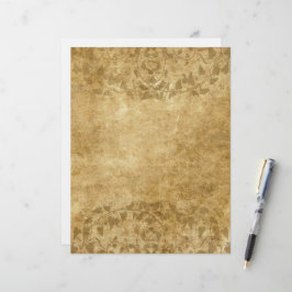 Braunes Vintages Papierparkett und Reben Letterhea