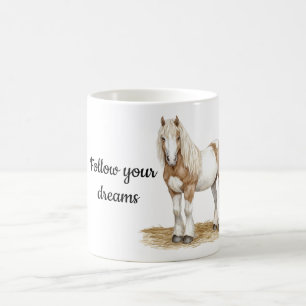 Braunes Weißpferd Kaffeetasse