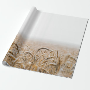 BRAUNES WEIZENFELD DURCHTAGS GESCHENKPAPIER