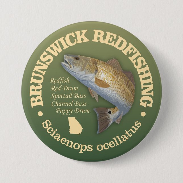 Braunfisch Button (Vorderseite)