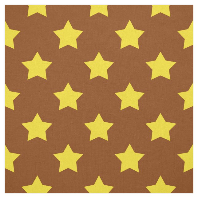 Braungelbe Sterne Muster dekorativ Textil Stoff (Muster)
