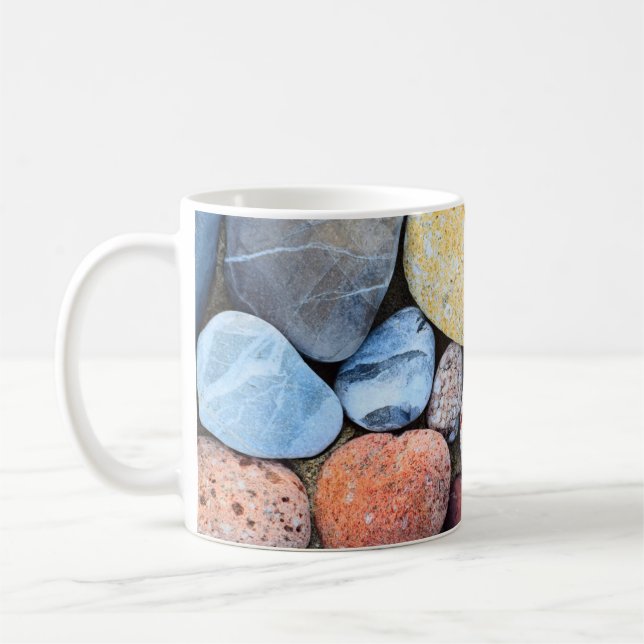 Braungelbe und graue Steine Kaffeetasse (Links)