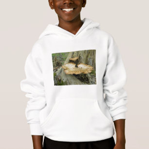 Braungestreifte Polstergarbe Hoodie
