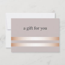 Braungrau | Rose Gold Elegante Geschenkkarte