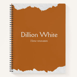 Braungraues Texturdruck Notizbuch