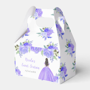 Braunhaar Prinzessin Lila Blüten Sweet Sixteen Geschenkschachtel
