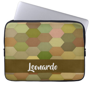 Braunhexagon Laptopschutzhülle