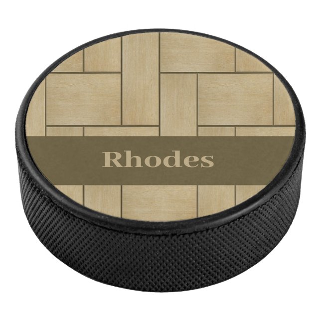 Braunholzfliesen Eishockey Puck (3/4)
