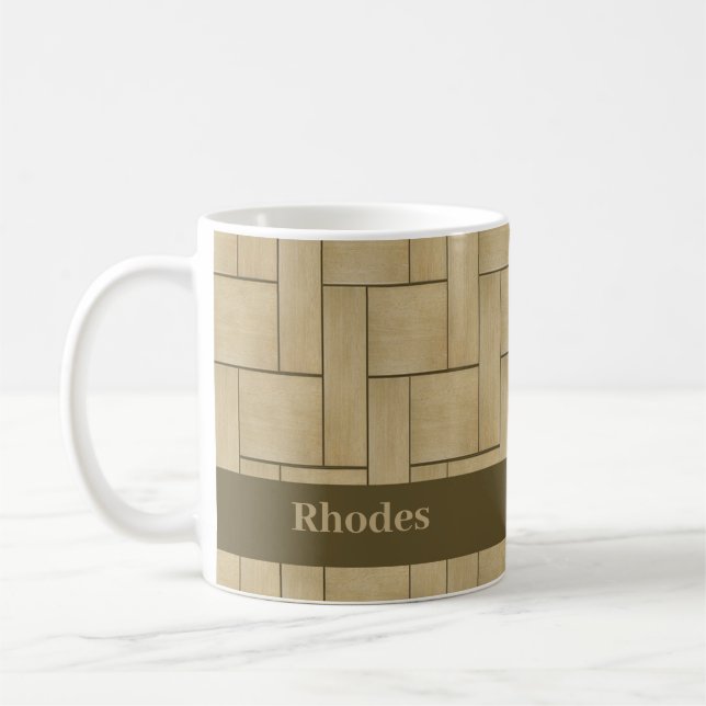 Braunholzfliesen Kaffeetasse (Links)