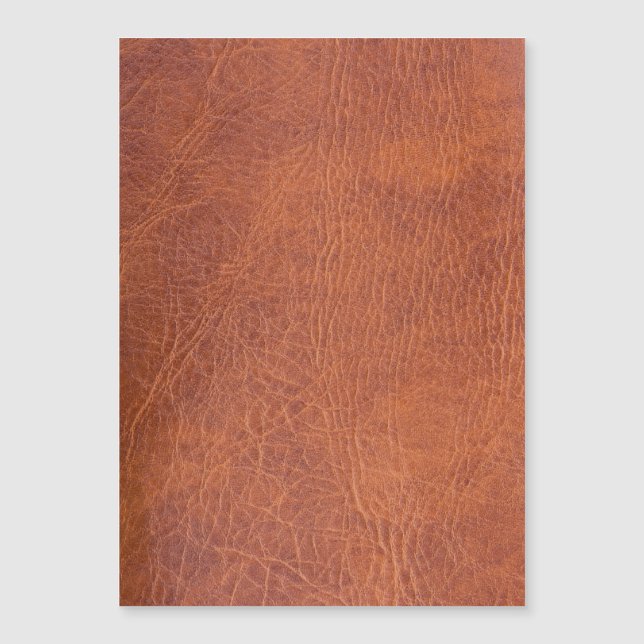 Braunleder Magnetkarte (Vorderseite)