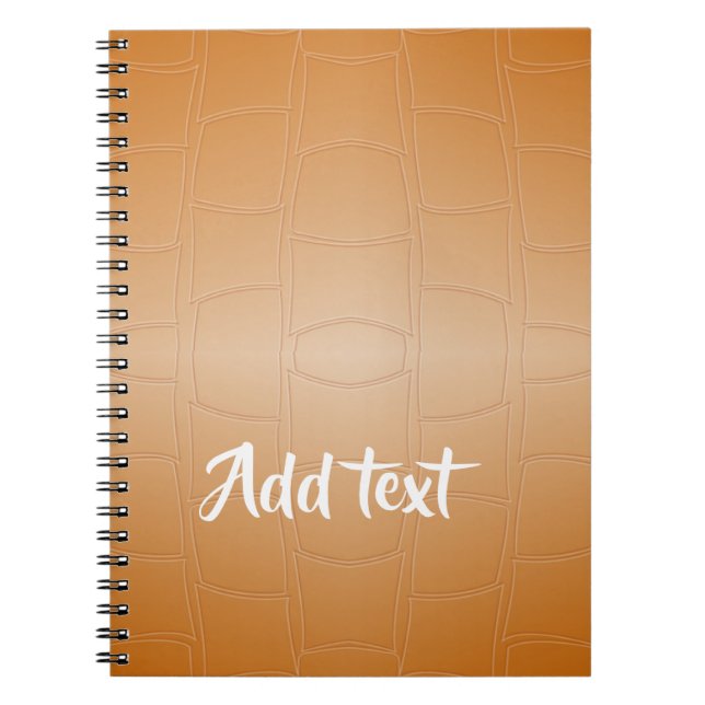 Braunleder mit Textur Notizblock (Vorderseite)