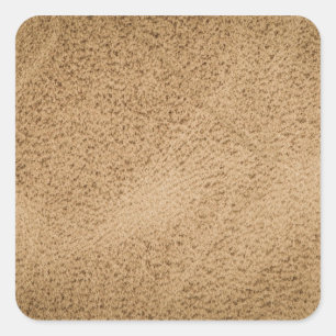 Braunleder Quadratischer Aufkleber