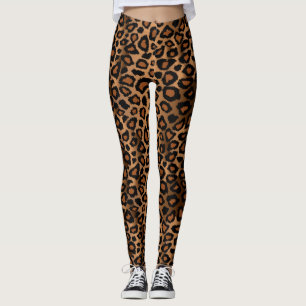 Braunleopard Tierhaut Leggings