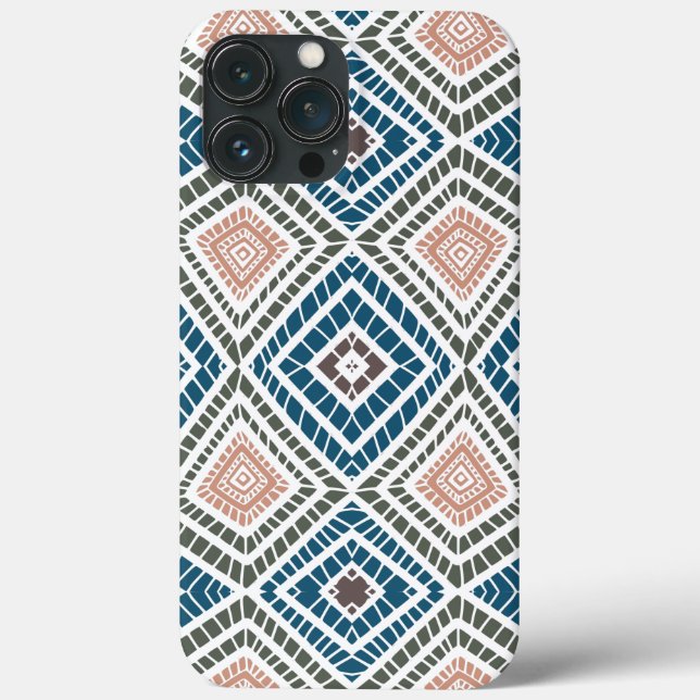 Bräunlich-grünes afrikanisches Stammbaum-Kleid Case-Mate iPhone Hülle (Rückseite)