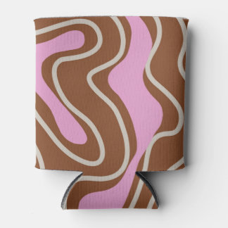 Braunrosa Marmor Boho Groovy Liquid Swirl Muster Dosenkühler