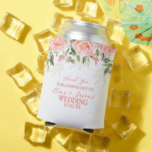 Braunrosen Florale Botanische Hochzeit Braun Dosenkühler