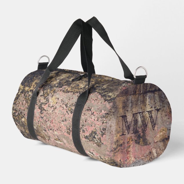 Braunrostmuster Duffle Bag (Linke Seite)