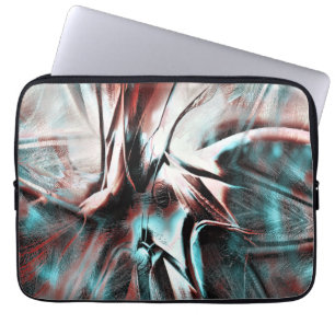 Braunrot bis blau pixelig trockene Textur Laptopschutzhülle
