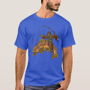 Braunrout Fluss Angeln Jagen Fischer Freund T-Shirt