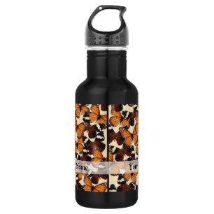 Braunschmetterlingsmuster Edelstahlflasche