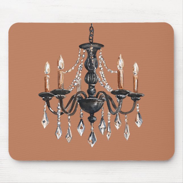 Braunschwarzer Kronleuchter Mousepad (Vorne)