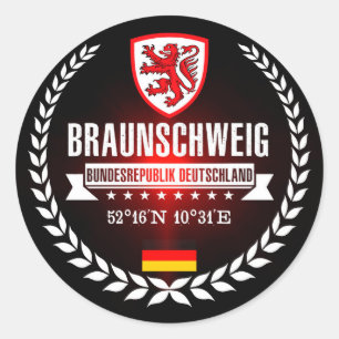 Braunschweig Runder Aufkleber