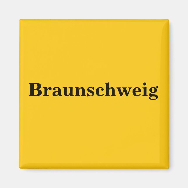 Braunschweig Schild Gold Gleb Magnet (Vorne)