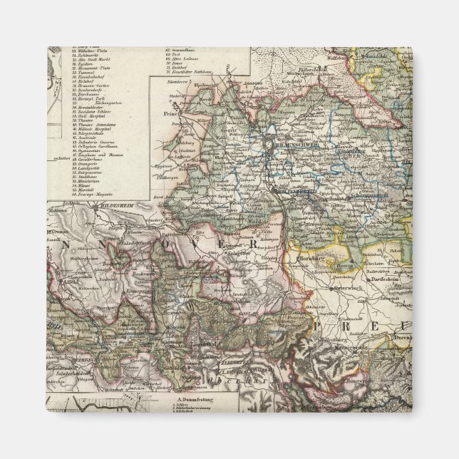 Braunschweig und Wolfenbutte Deutschland Magnet (Vorne)