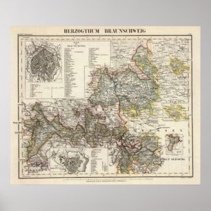 Braunschweig und Wolfenbutte Deutschland Poster