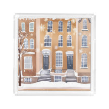 Braunsteinhäuser | Schneebedeckte Stadtstraße Aqua