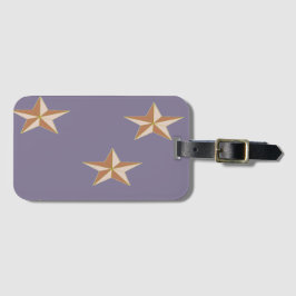 Braunsterne auf lila gepäckanhänger