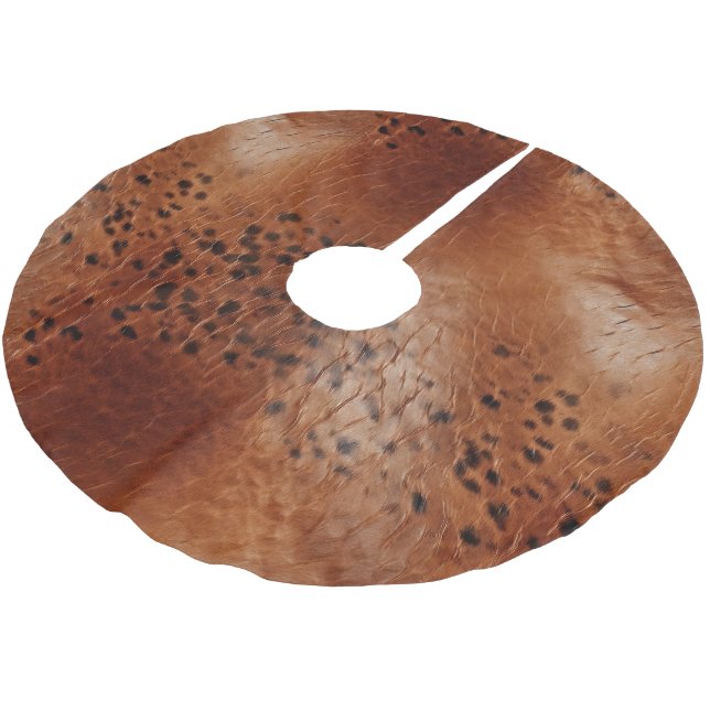 Brauntierdruck Polyester Weihnachtsbaumdecke (Schrägansicht)