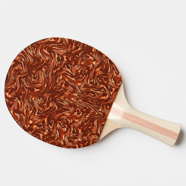 Brauntöne Tischtennis Schläger (Rückseite Seitenansicht)