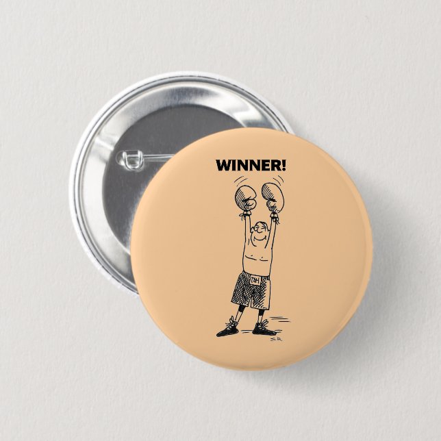 Bräunungsknopf für den Gewinner Button (Vorne & Hinten)