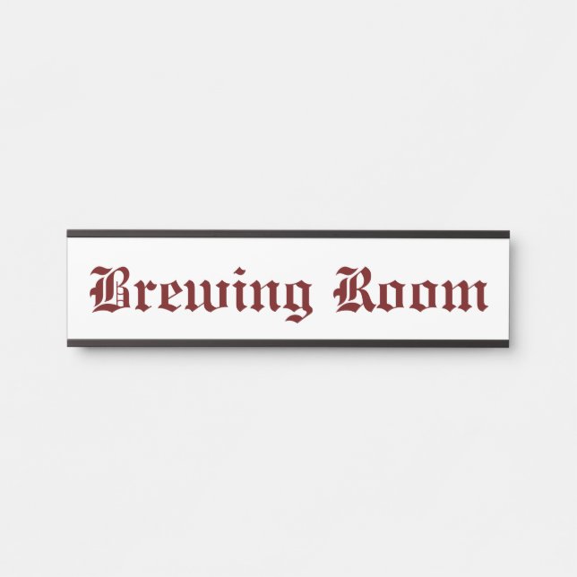 Brausaal Red Türschild (Vorderseite )