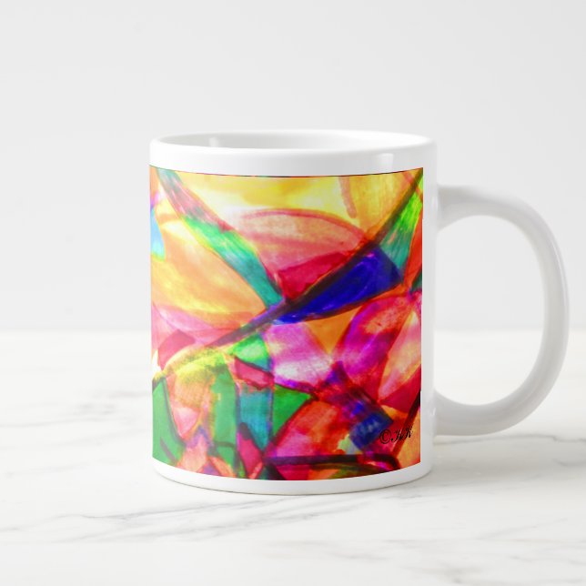 Brausetablette Abstrakt Jumbo-Tasse (Rechts)