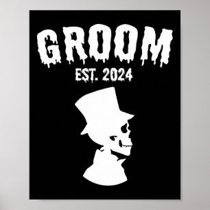 Braut 2024 Skelett Paare passende Hochzeit Hallo Poster