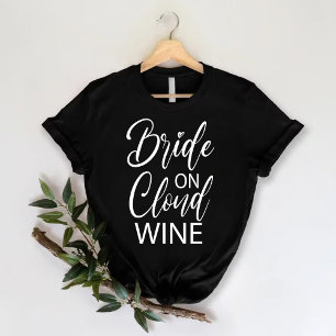 Braut auf Wolkenwein Lustiges Junggesellinnenabs T-Shirt
