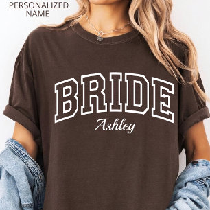 Braut   Benutzerdefinierte Varsity Braut Junggesel T-Shirt