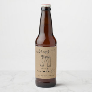 Braut, bevor ich die Dusche des Paares tue Bierflaschenetikett