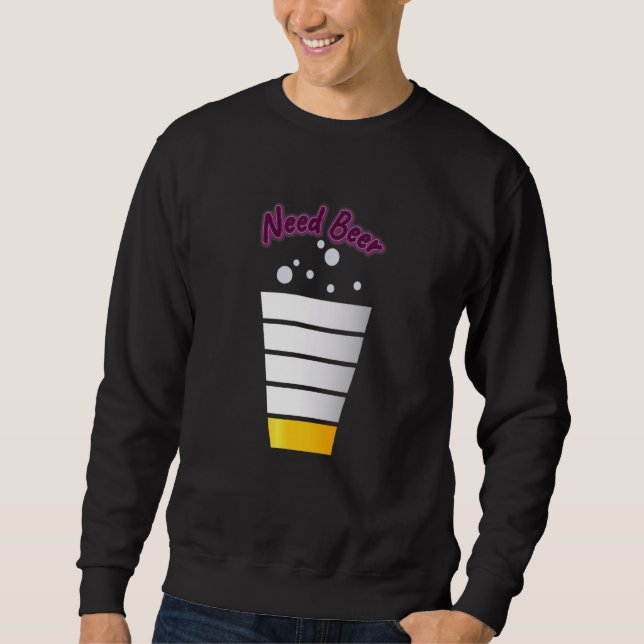 Braut Bier Drink Funny Niedlich Sweatshirt (Vorderseite)